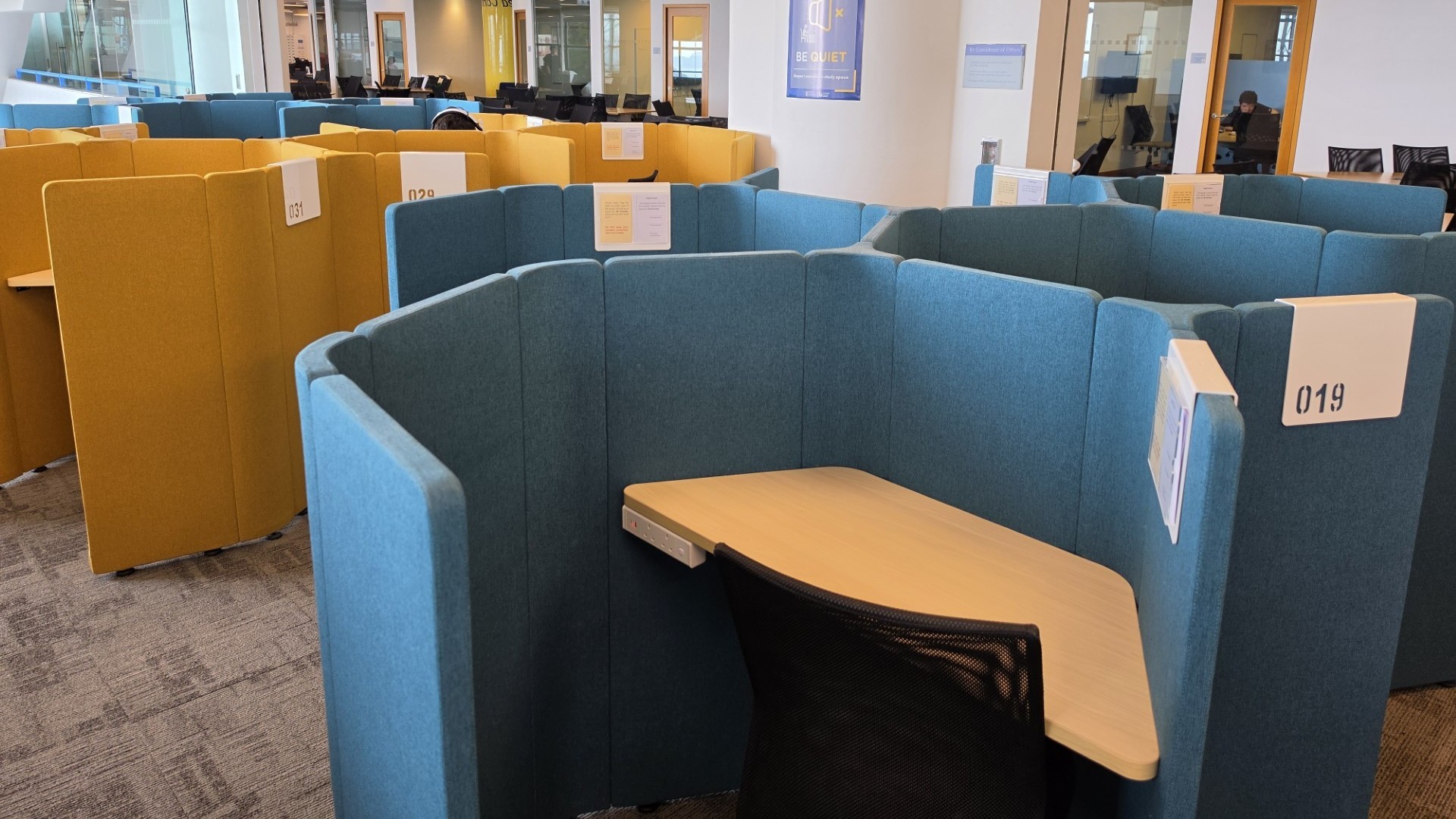 hexagonal carrels
